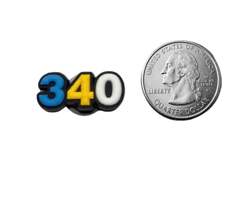 340 - USVI Area Code - Shoe Charm Shoe Charm US Virgin Islands