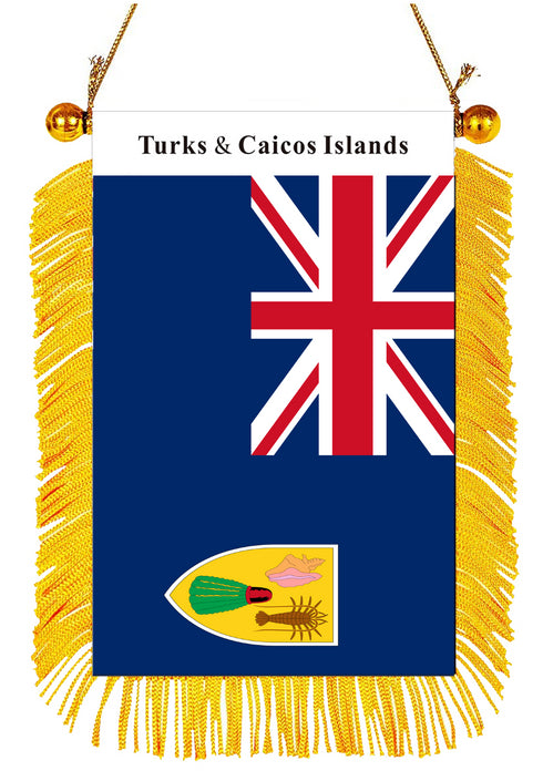 Turks & Caicos Islands Rearview Mirror Flag
