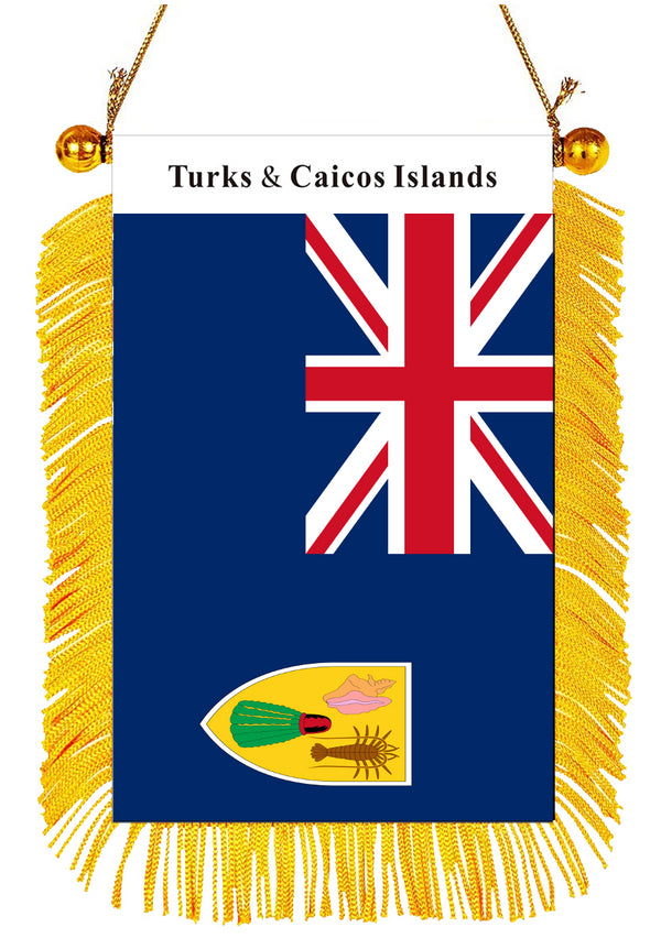 Turks & Caicos Islands Rearview Mirror Flag