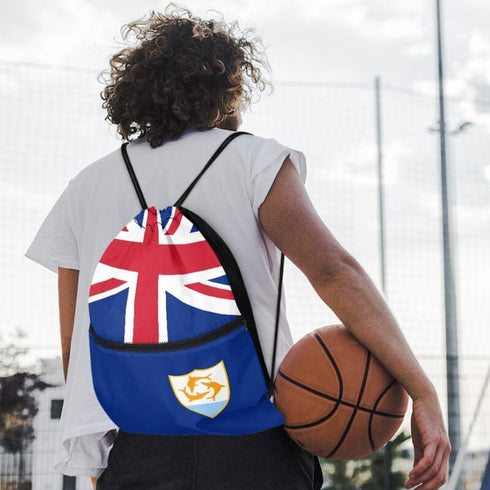 Anguilla Drawstring Zipper Bag Backpacks Anguilla