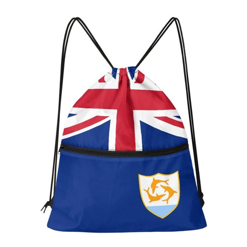 Anguilla Drawstring Zipper Bag Backpacks Anguilla