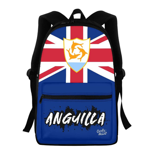 Anguilla Graffiti Flag Backpack Anguilla Enlarged