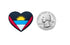 Antigua Flag Heart Shoe Charm Shoe Charm Antigua