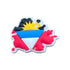 Antigua Flag Map Shoe Charm Shoe Charm Antigua