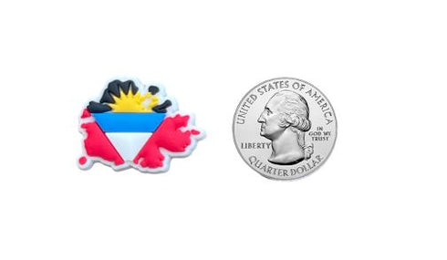 Antigua Flag Map Shoe Charm Shoe Charm Antigua