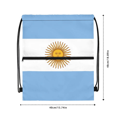 Argentina Drawstring Zipper Bag Backpacks Argentina