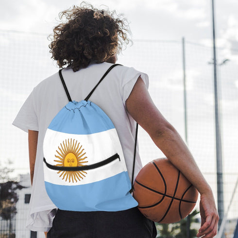 Argentina Drawstring Zipper Bag Backpacks Argentina