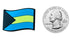 Bahamas Wavy Flag Shoe Charm Shoe Charm The Bahamas