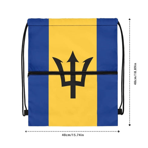 Barbados Drawstring Zipper Bag Backpacks Barbados