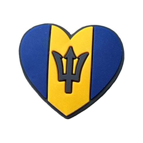 Barbados Flag Heart Shoe Charm Shoe Charm Barbados