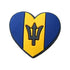 Barbados Flag Heart Shoe Charm Shoe Charm Barbados