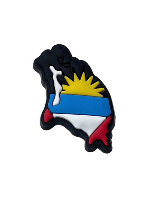 Barbuda Flag Map Shoe Charm Shoe Charm Antigua