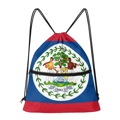 Belize Drawstring Zipper Bag Backpacks Belize