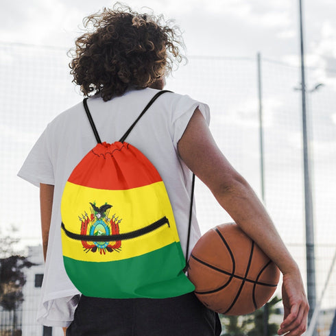 Bolivia Drawstring Zipper Bag Backpacks Bolivia