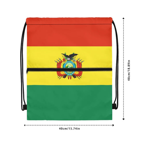 Bolivia Drawstring Zipper Bag Backpacks Bolivia