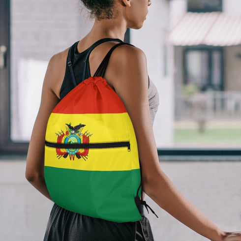 Bolivia Drawstring Zipper Bag Backpacks Bolivia