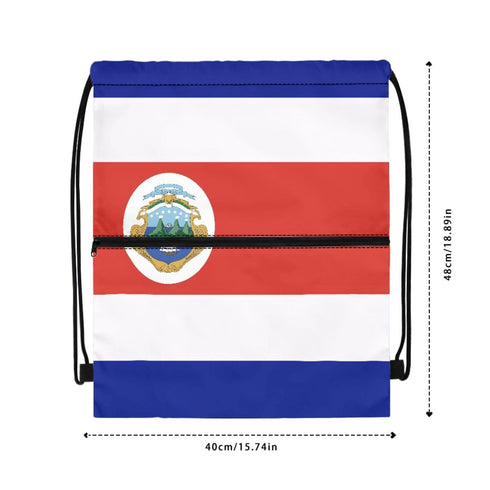 Costa Rica Drawstring Zipper Bag Backpacks Costa Rica