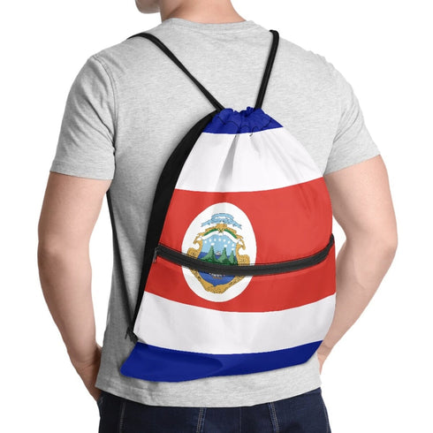 Costa Rica Drawstring Zipper Bag Backpacks Costa Rica