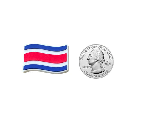 Costa Rica Wavy Flag Shoe Charm Shoe Charm Costa Rica