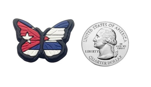 Cuba Flag Butterfly Shoe Charm Shoe Charm Cuba