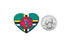 Dominica Flag Heart Shoe Charm Shoe Charm Dominica