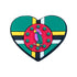 Dominica Flag Heart Shoe Charm Shoe Charm Dominica