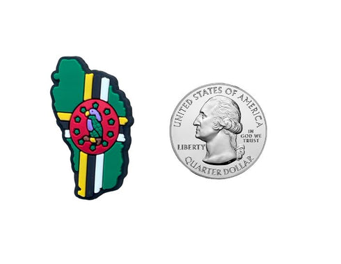 Dominica Flag Map Shoe Charm Shoe Charm Dominica