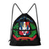 Dominican Republic Drawstring Zipper Bag Backpacks Dominican Republic Black