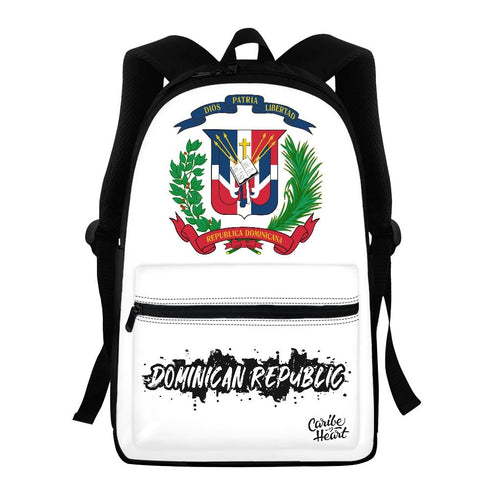 Dominican Republic Flag Graffiti Backpack Dominican Republic White