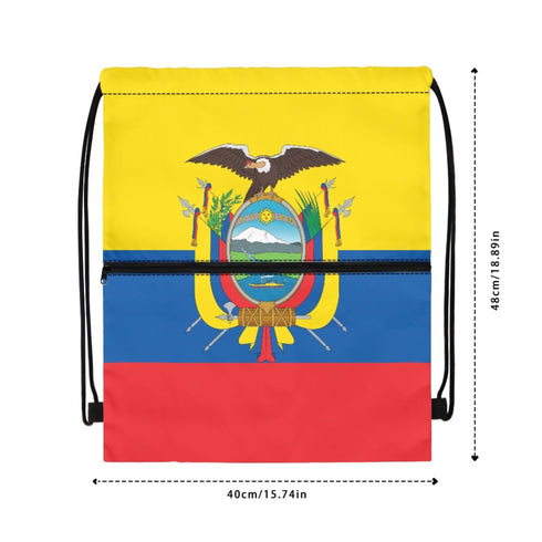 Ecuador Drawstring Zipper Bag Backpacks Ecuador