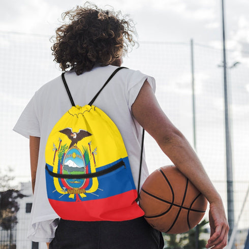 Ecuador Drawstring Zipper Bag Backpacks Ecuador