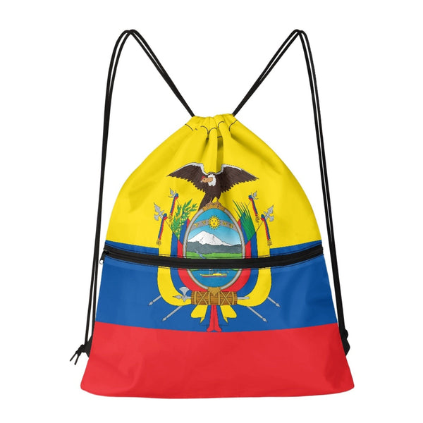 Ecuador Drawstring Zipper Bag Backpacks Ecuador