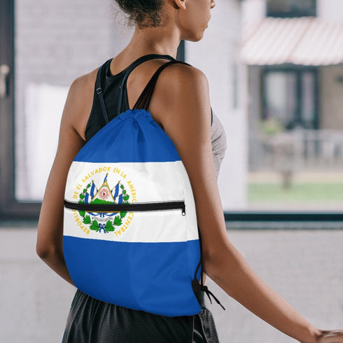 El Salvador Drawstring Zipper Bag Backpacks El Salvador