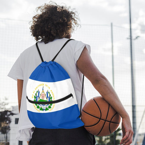 El Salvador Drawstring Zipper Bag Backpacks El Salvador