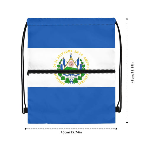 El Salvador Drawstring Zipper Bag Backpacks El Salvador