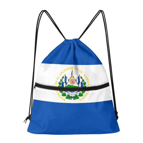 El Salvador Drawstring Zipper Bag Backpacks El Salvador