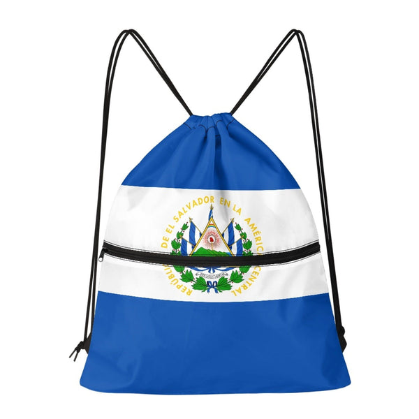 El Salvador Drawstring Zipper Bag Backpacks El Salvador