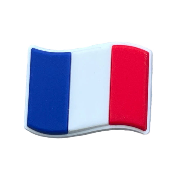 France Wavy Flag Shoe Charm Shoe Charm France