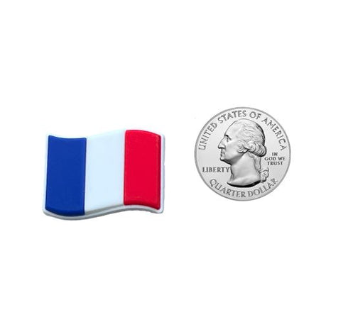 France Wavy Flag Shoe Charm Shoe Charm France