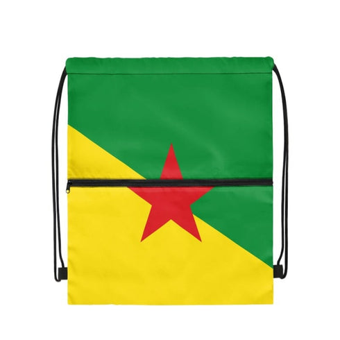 French Guiana Drawstring Zipper Bag Backpacks French Guiana