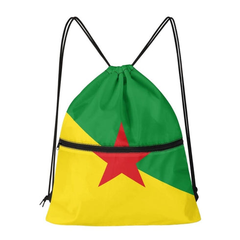 French Guiana Drawstring Zipper Bag Backpacks French Guiana