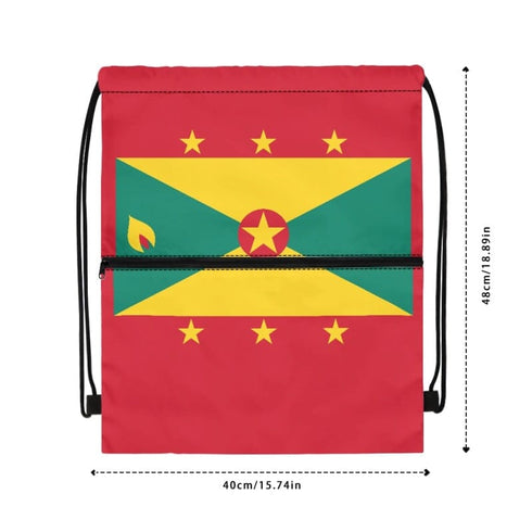 Grenada Drawstring Zipper Bag Backpacks Grenada