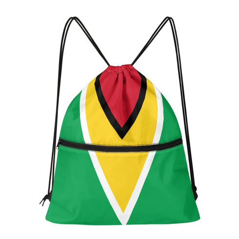 Guyana Drawstring Zipper Bag Backpacks Guyana