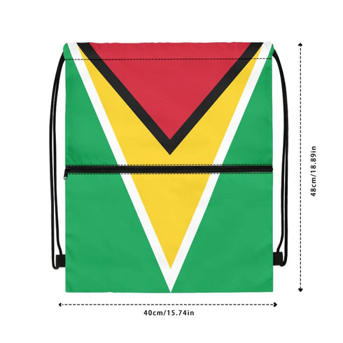 Guyana Drawstring Zipper Bag Backpacks Guyana