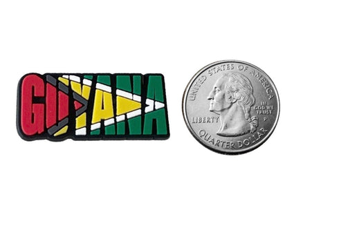 Guyana Flag Word Shoe Charm Shoe Charm Guyana