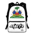 Haiti Flag Graffiti Backpack Haiti White