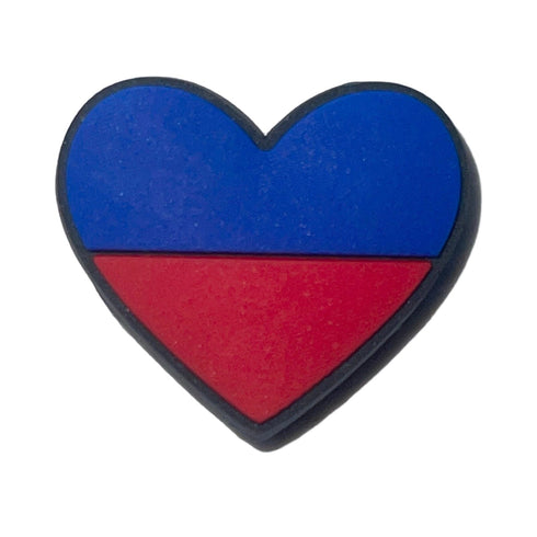 Haiti Flag Heart Shoe Charm Shoe Charm Haiti