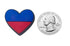 Haiti Flag Heart Shoe Charm Shoe Charm Haiti