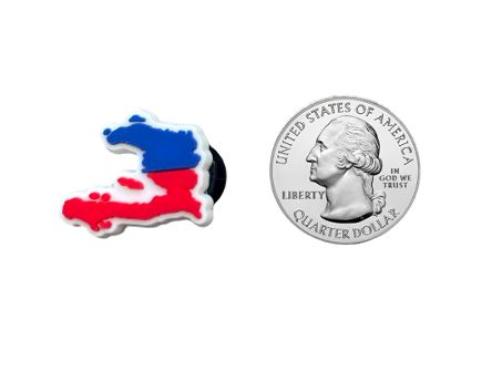 Haiti Flag Map Shoe Charm Shoe Charm Haiti