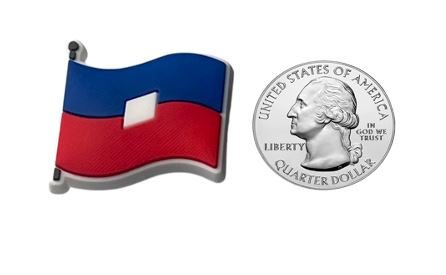 Haiti Wavy Flag Shoe Charm Shoe Charm Haiti